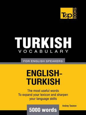 cover image of Turkish Vocabulary for English Speakers